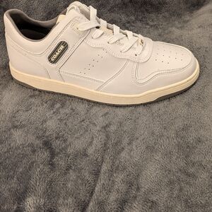 COACH ladies, white tennis shoes, size 10m, lace up sneakers.